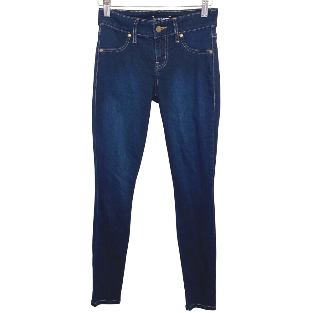 New Fashion Nova Size 1 Dark Wash Denim Stretchy Skinny Jeans Pants